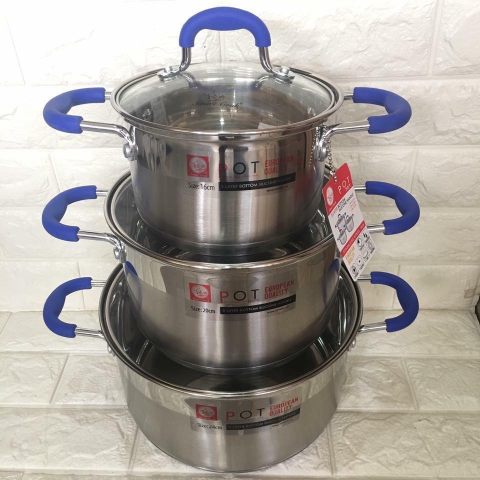 BỘ NỒI INOX 5 ĐÁY SMARTCOOK VUNG KÍNH ELMICH 5961