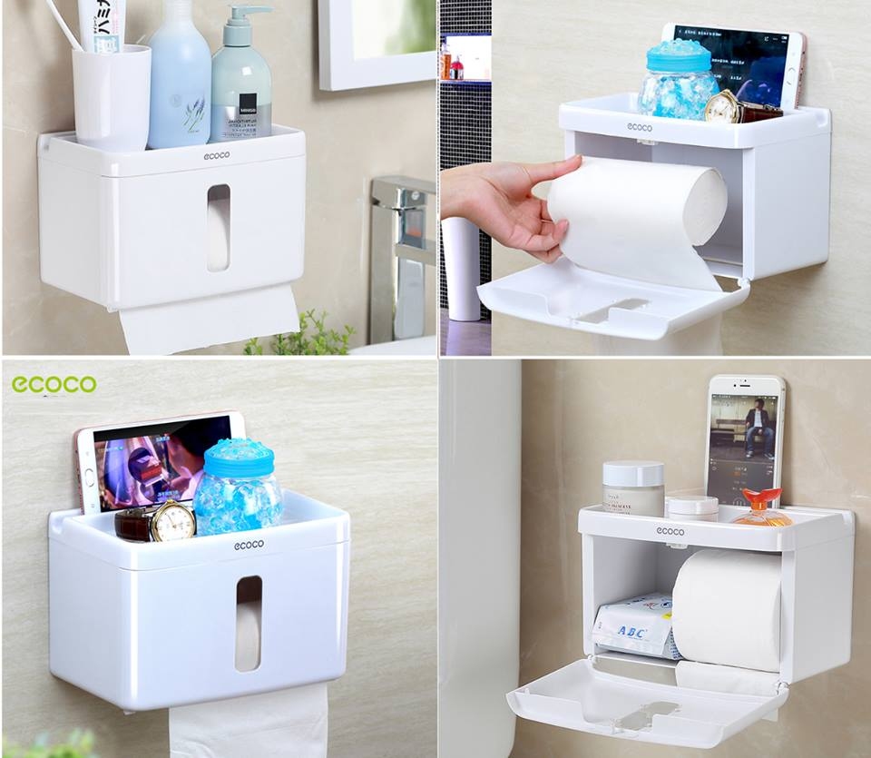 Hộp đựng giấy vệ sinh đa năng Ecoco
