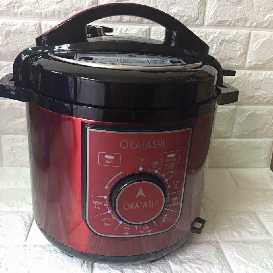 NỒI ÁP SUẤT ĐIỆN OKATASHI 6L NHẬT BẢN.
