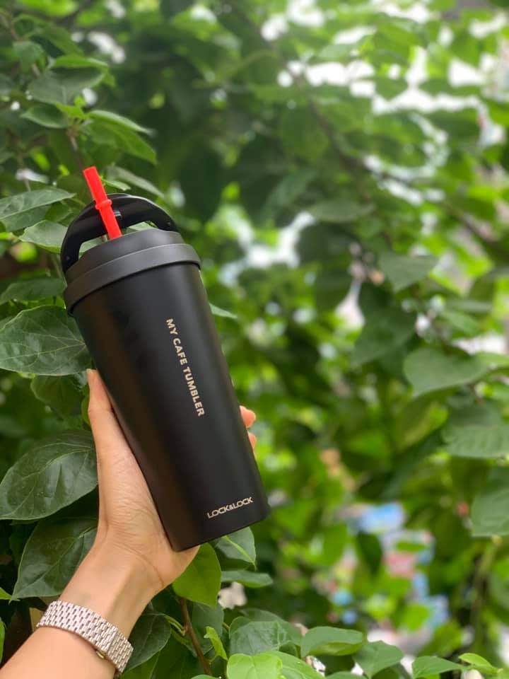 LY GIỮ NHIỆT LOCK&LOCK CLIP TUMBLER LHC4151 540ML KÈM ỐNG HÚT