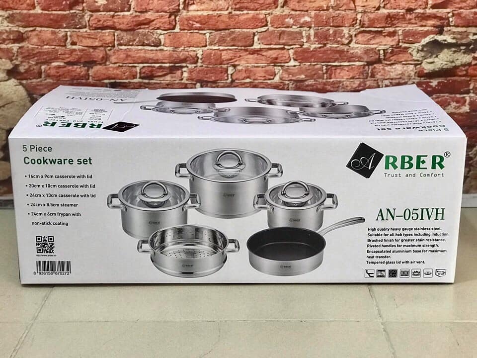 BỘ NỒI XỬNG CAO CẤP ARBER 5 MÓN AN - 05IVH.