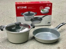 BỘ 2 NỒI CHẢO STONE LOCK&LOCK.