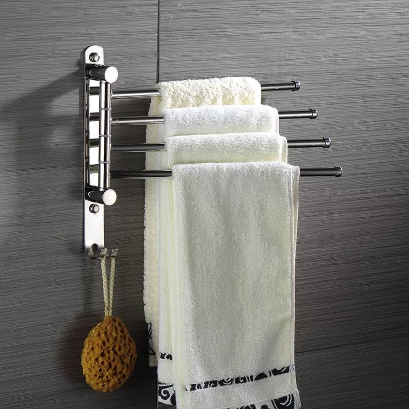 KỆ VẮT KHĂN INOX 304 LOẠI 4 THANH