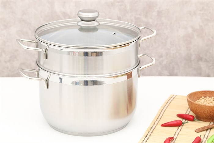 BỘ NỒI XỬNG HẤP INOX 3 ĐÁY FIVESTAR SIZE 26