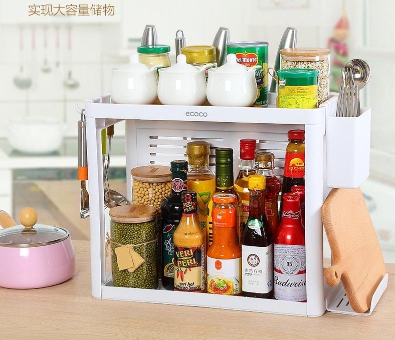 Kệ gia vị có khay để thớt Ecoco.